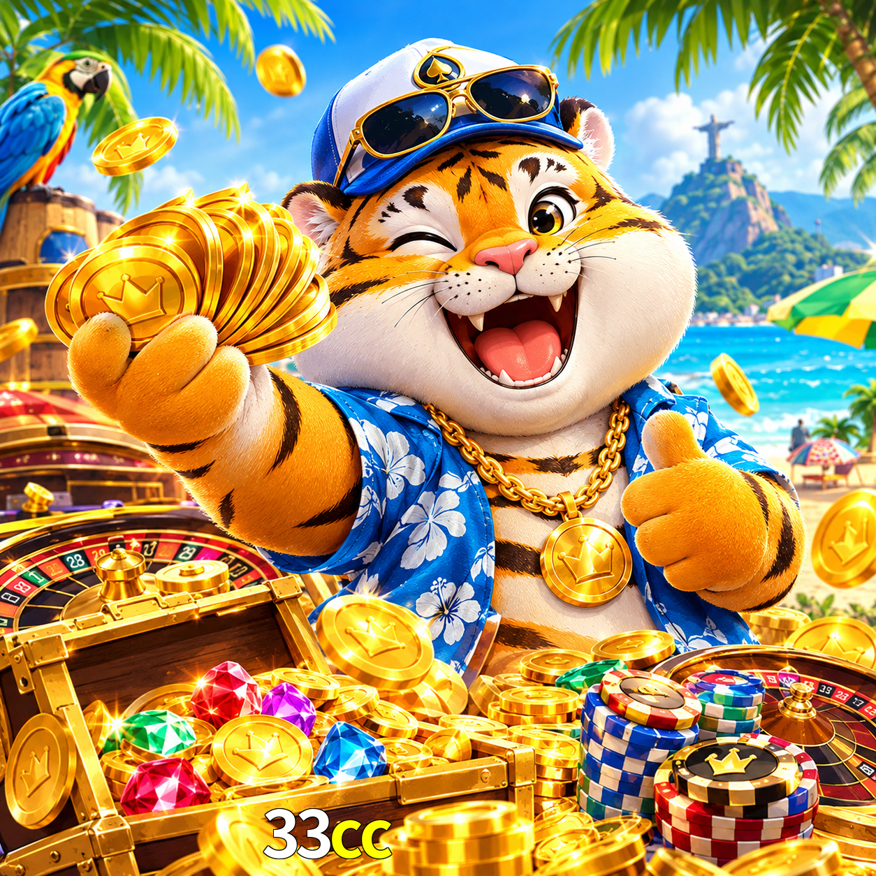 Imagem promocional da 33cc mostrando a plataforma e suas vantagens